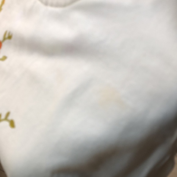 VINTAGE Cream Floral Midi Dress w/Belt - Picture 4 of 5